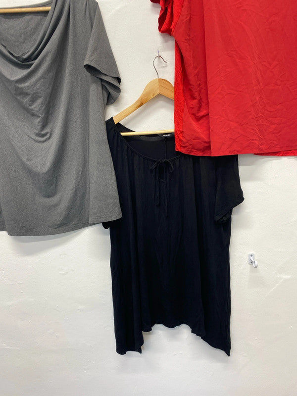 Fab trio Of summer t shirt tops Uk 24 George & Shein #121 LK006