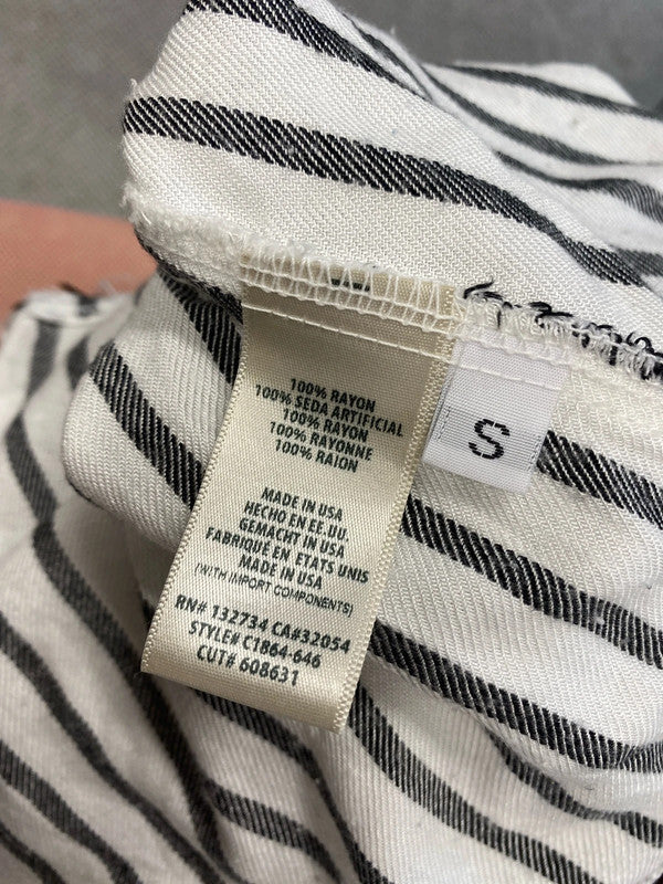 Lovely cloth & stone rayon stripe top UK S SS002