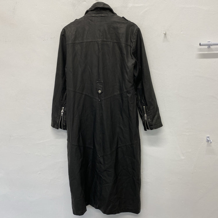 Free People Isabelle Distressed Vegan Leather Moto Jacket Size M SS002