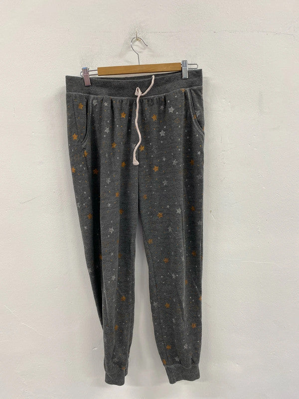 Fabulous TU grey star pyjama jogger bottoms Uk16!KS003