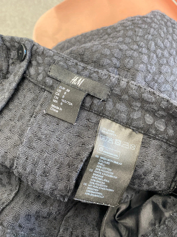 Lovely h&m grey leopard midi skirt UK 10 RG99