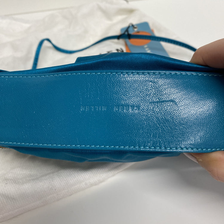 Karen Millen Fabulous evening Bag Turquoise Embroidered Events new LW005