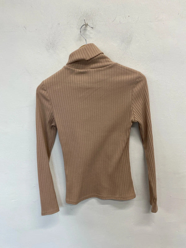 Lovely river island pink ribbed high neck UK 10 JB001