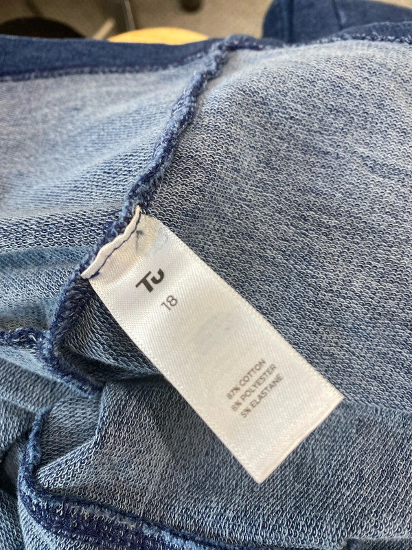 Fabulous Tu Woman Blue tunic jersey top Uk18 LG004