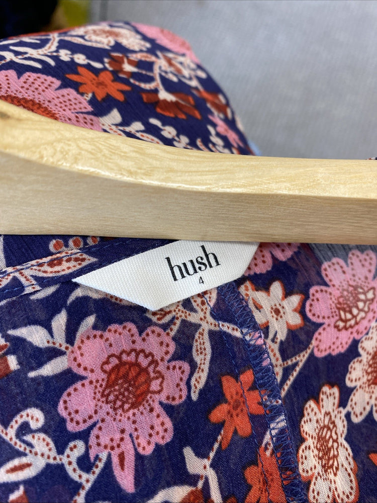 Stunning Overlay Hush Demi Godet midi dress Uk4-6 SS004