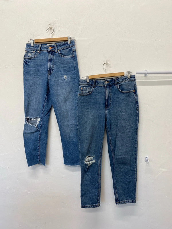 Fabulous duo of Tori New Look Jeans Uk10 blue Mom style JM008