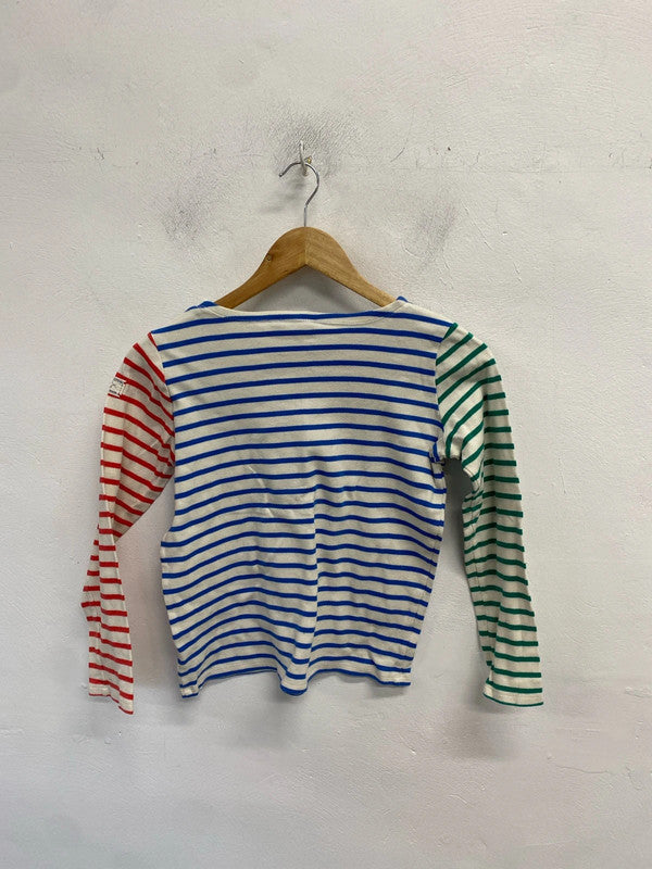 Fabulous joules kids striped red green blue long sleeve top UK 11-12yr MM005