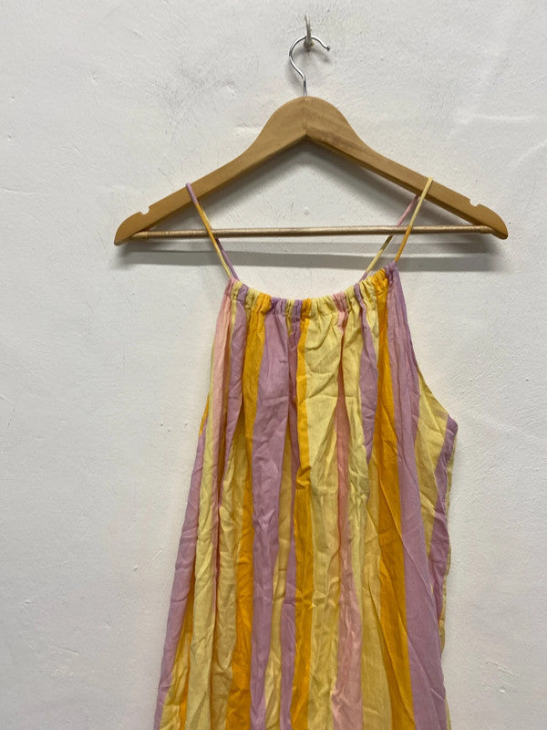 Fabulous Mango Striped summer dress UkM pastels KS002