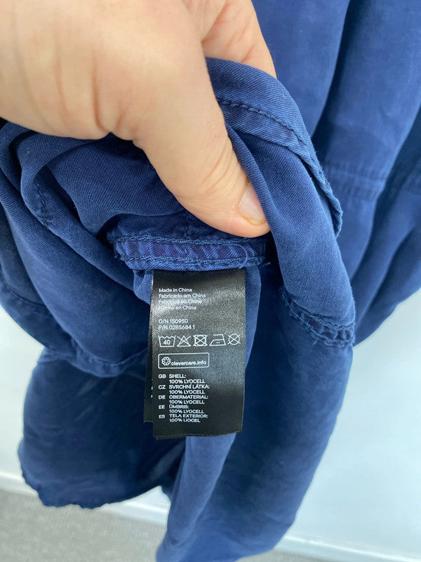 Classic lightweight H&M sleeveless shirt dress navy KM003