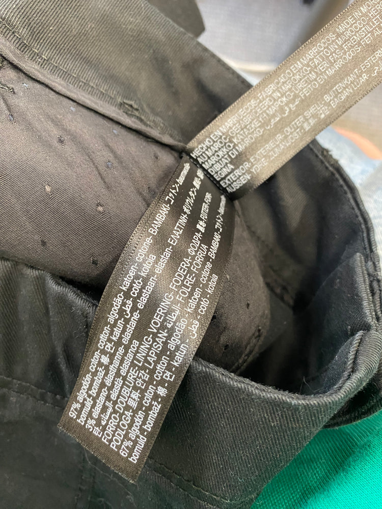 Fabulous Massimo Dutti Black Cotton linen trousers Uk10/12 SS002