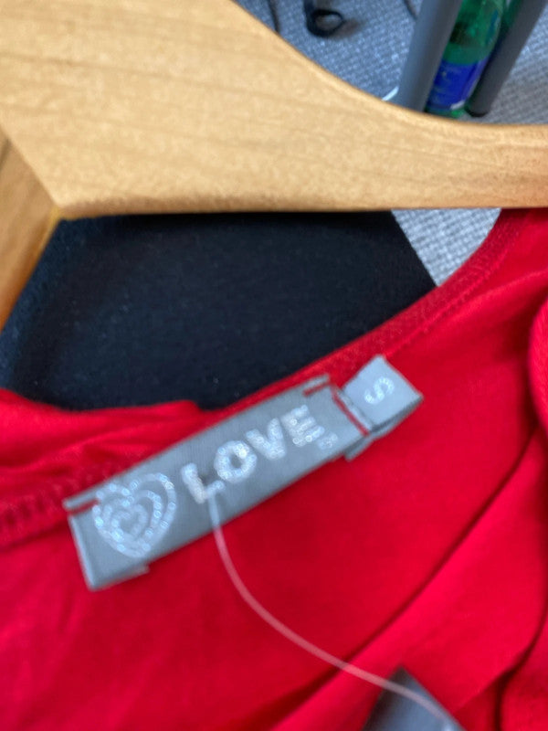 Fabulous Love red maxi dress casual classic UkS New KA001