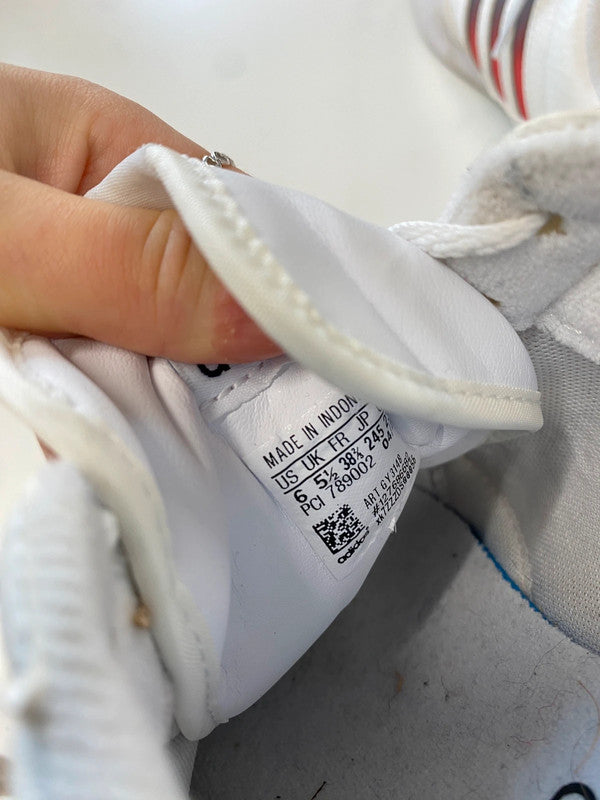 Fabulous adidas contiental 80 white red stripe trainers UK 5.5 NC001