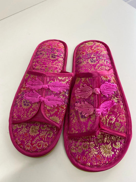 Stunning hot pink oriental sliders from China uk7-8 LW005