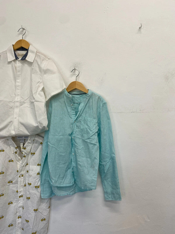 Lovely boys shorts bundle h&m old navy pattern shirts UK age 10-12 EL001