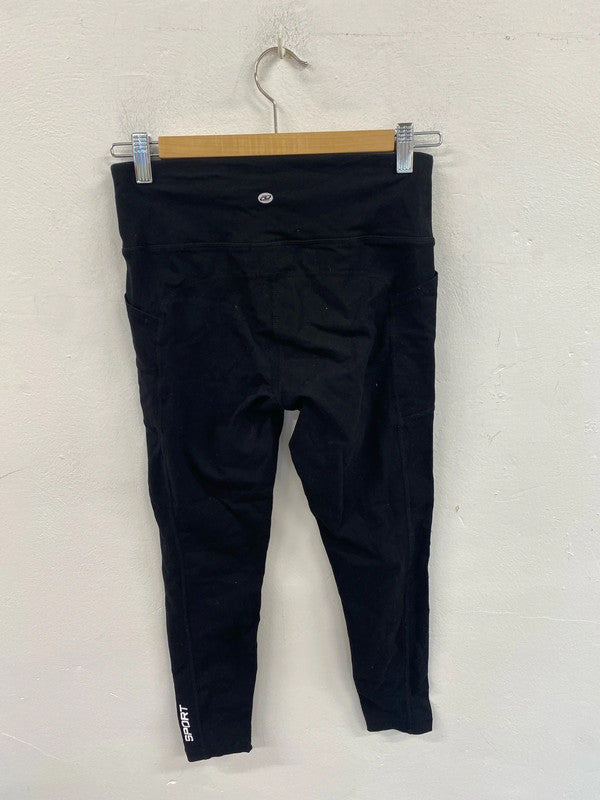 Fabulous DKNY black sport leggings uk 8 HA001