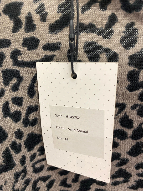 Fabulous Z by Z sand animal soft tunic knit top Uk16/20 CR002