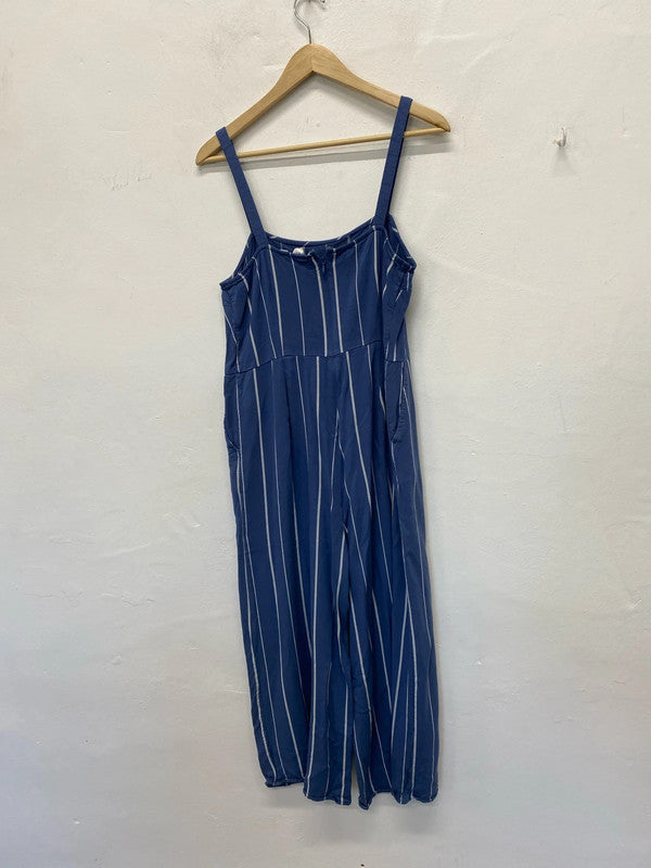 Fabulous Gap Striped soft blue dungarees Uk12 SS002