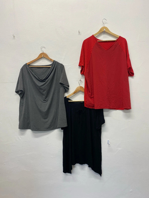 Fab trio Of summer t shirt tops Uk 24 George & Shein #121 LK006