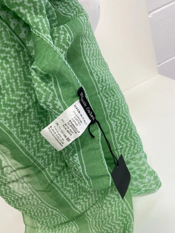 Fabulous green scarf by Black Colour silk blend KM004
