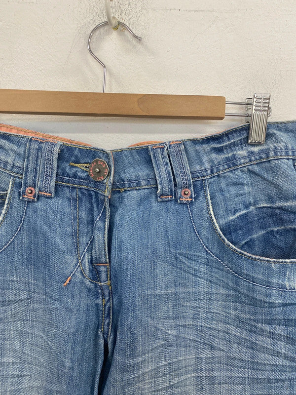 George Y2K Vibes Slouch Boy Fit Crop Jeans UK 12 SW001