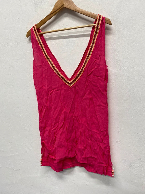 Fabulous River Island Pool cover up UkS/M pink boho chic KM004