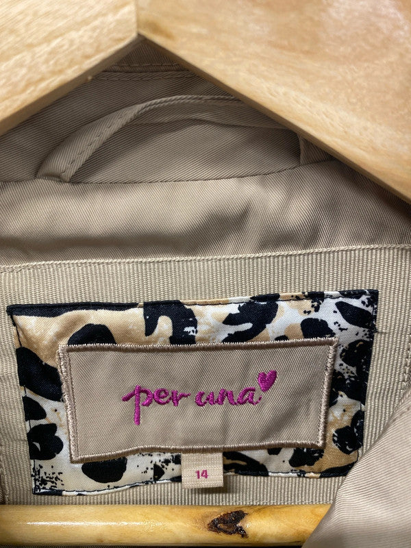 Per Una Chic Beige Trench Coat UK 14 KS003