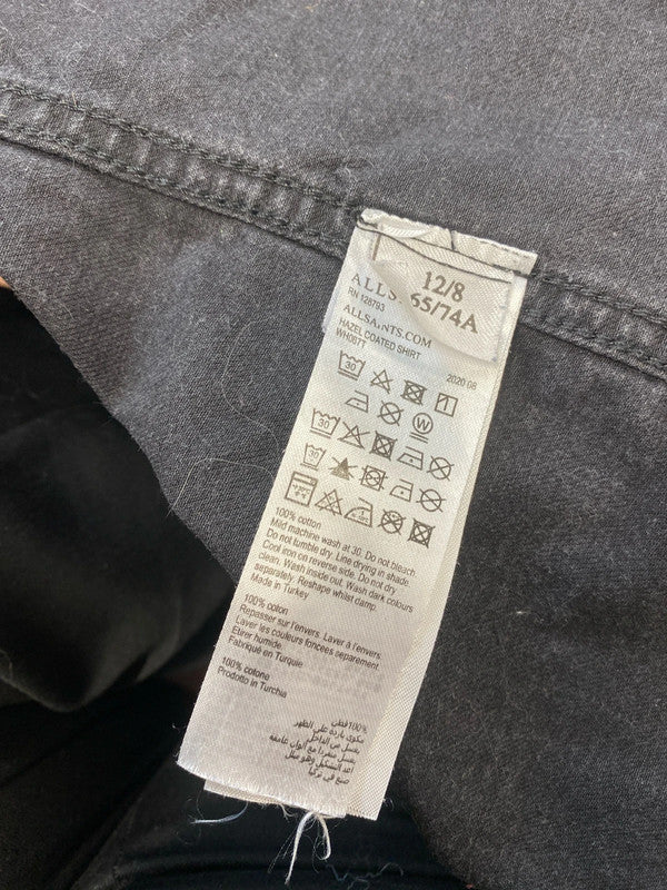 Stunning allsaints hazel coated shirt UK 12 SS002