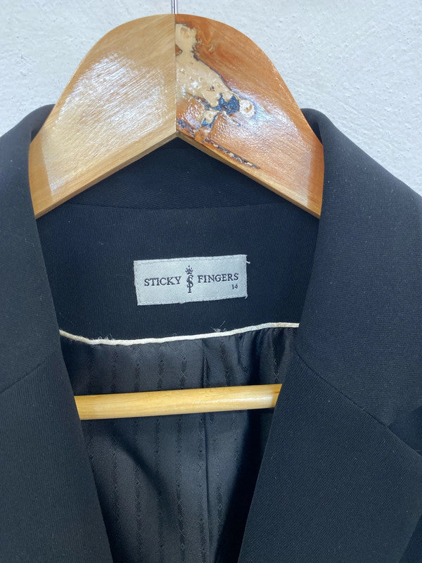 Sticky Fingers Elegant Black Blazer UK 14 PJ001