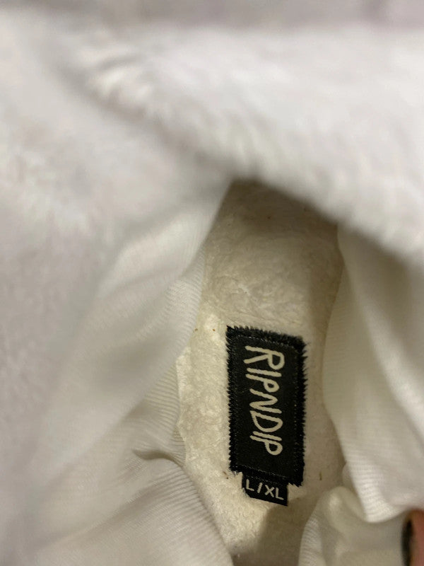 Fabulous Men’s Ripndip white cat flufffy slipper UkL/Xl 9-11 JR001