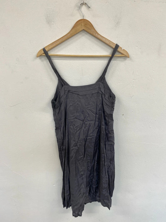 Made In Italy Fabulous Y2K Vibes Grey Sequin Slip Dress UK 12 JB003