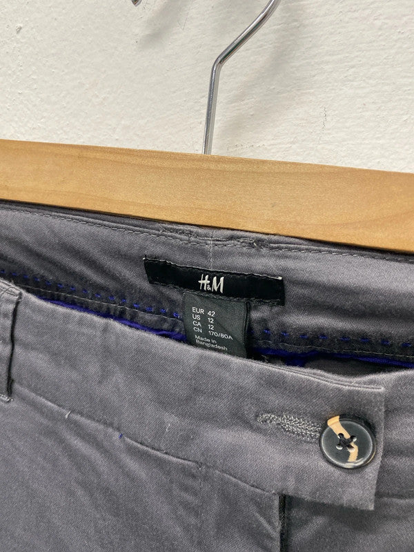 Fabulous Dark grey chinos Uk14 slim fit cotton KM003