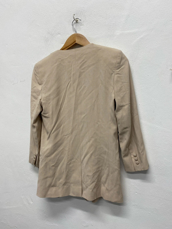 Fab French Connection UK6 waterfall front taupe jacket KM004