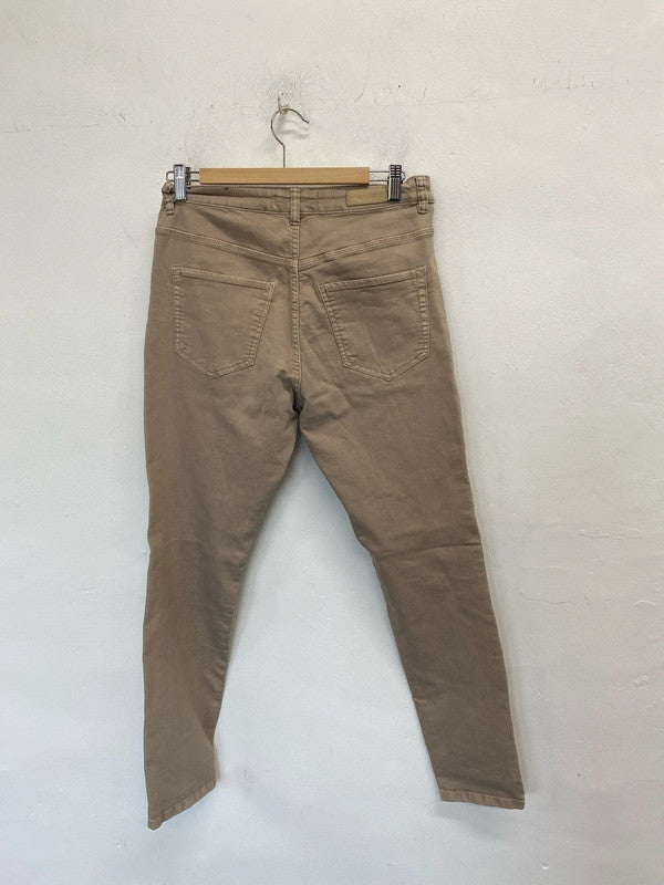 Lovely H&M sand straight jeans casual UK 14 KM003