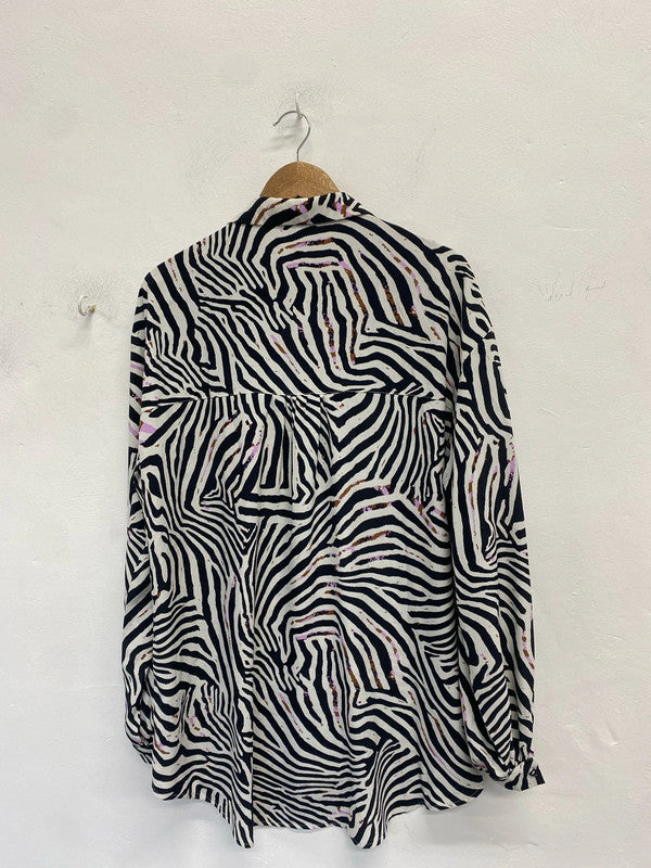 Lovely never fully dressed zebra blouse UK 10 SS002