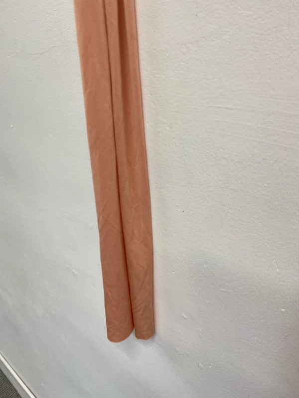 Fabulous Eliza & Ethan peach maxi dress with boob modesty tube Uk14-20 CR002