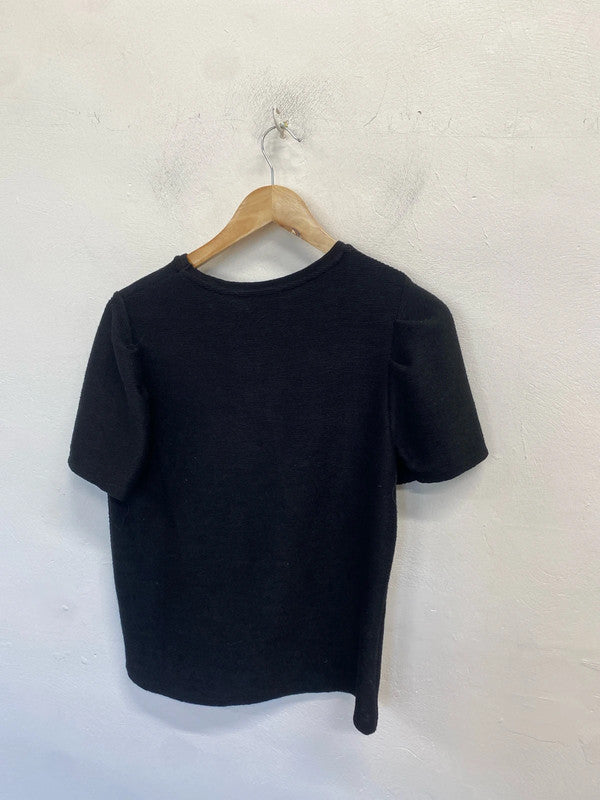 Lovely papaya black knit top new UK 8 AO001