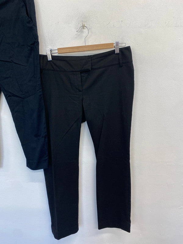Lovely duo of office trousers next navy black UK 10 #4 AG005
