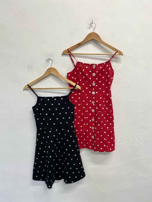 Stunning duo of polka dot summer dresses asos UK S #3 KM004