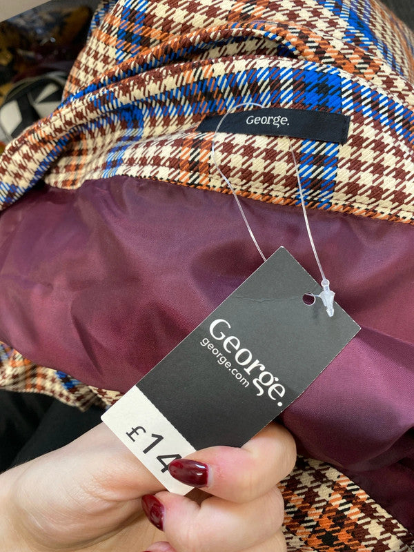 Gorgeous clueless vibe checked george skirt new UK 20 RG021