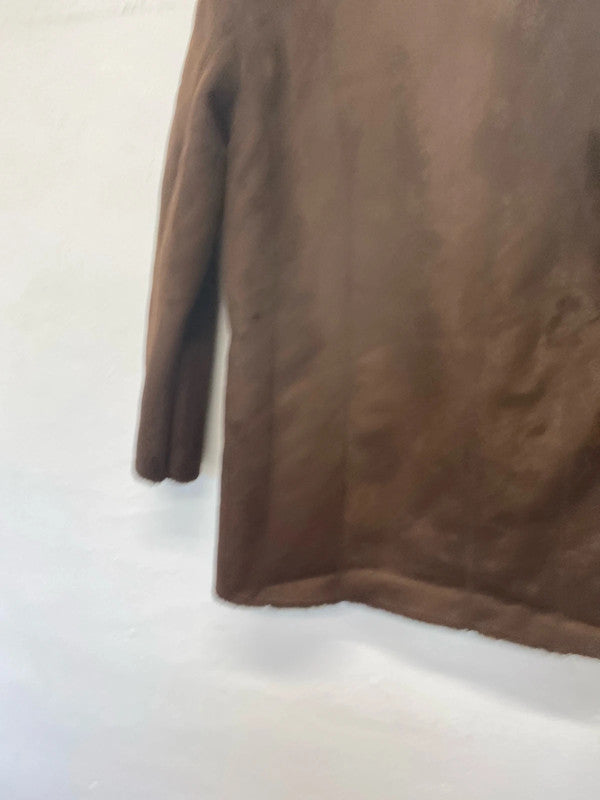 Fabulous Vintage Wallis faux Fur chocolate shearling coat Y2K UkM MW001