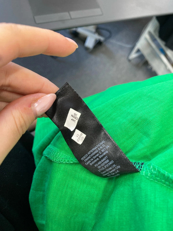 Lovely F&F green tiered maxi dress UK XL NC001