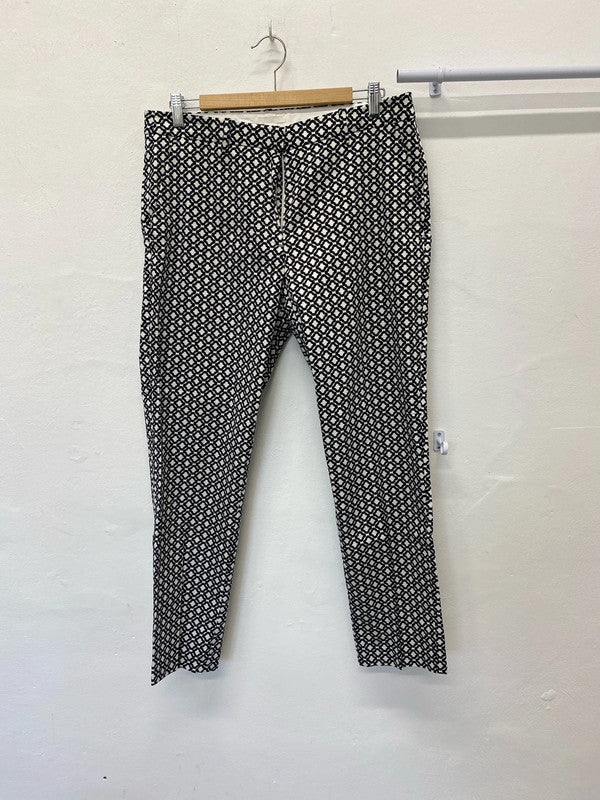 Fabulous H&M abstract slim trousers work formal Uk16 KM003