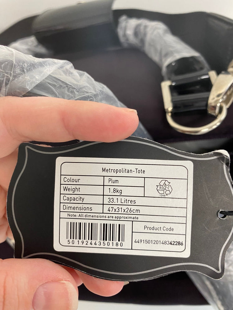 Fabulous Jasper Conran x Tripp Plum Metropolitan Tote Bag Large LG276