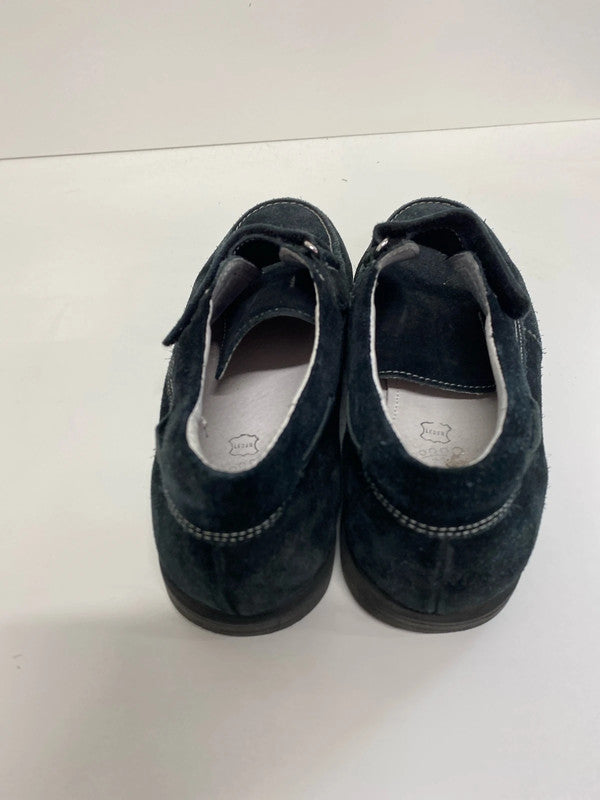 Fabulous Black suede school or smart shoes uk3 JS004