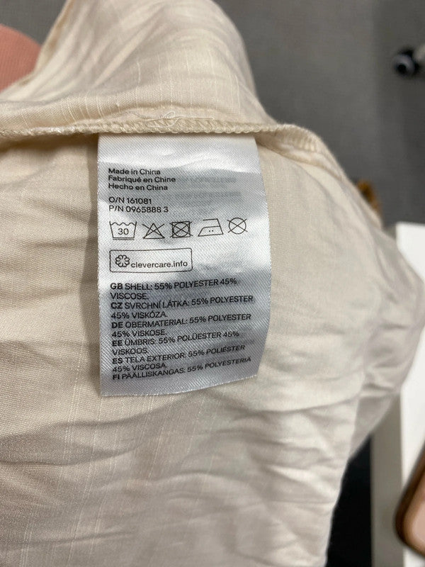 Lovely H&M beige Classic tank dress UK S KS002