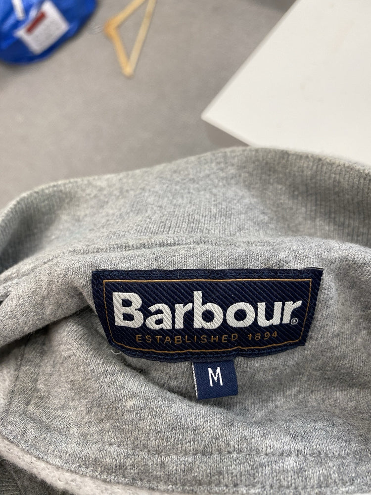 Fabulous Mens Barbour Grey High Button Neck Jumper UK M EC001
