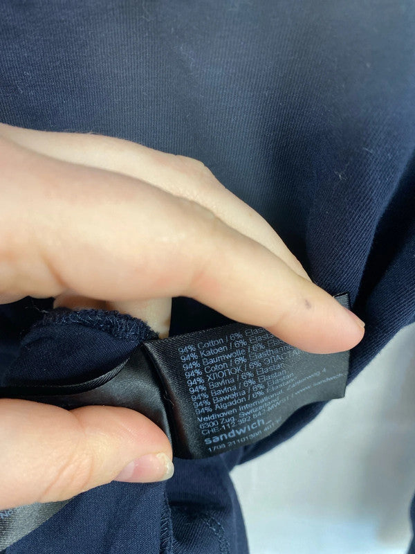 Sandwich_ Chic Navy Long Sleeve Top Size M MM005