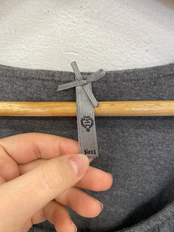 Next Coquette Vibes Grey Sheath Mini Dress UK 10 SW001