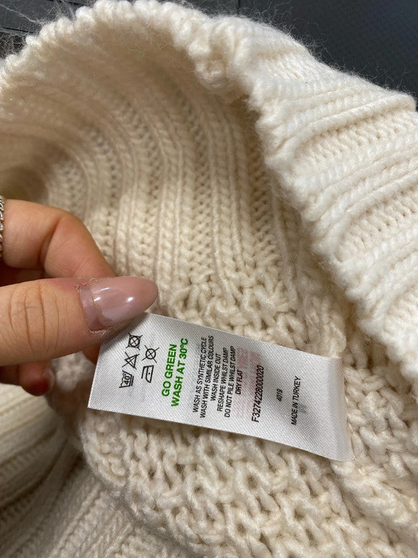 Lovely papaya cream knit jumper UK M JW002