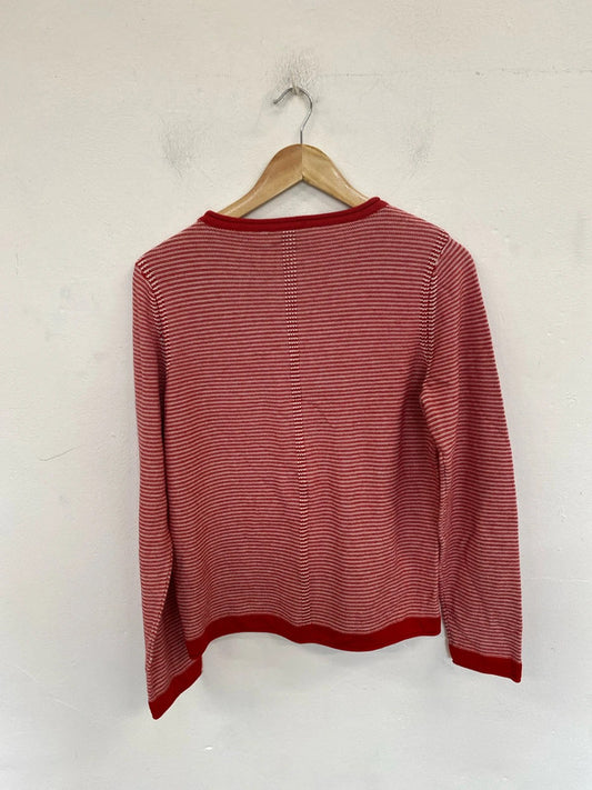 Crew Clothing Chic Red & White Stripe Jumper UK 12 MM005